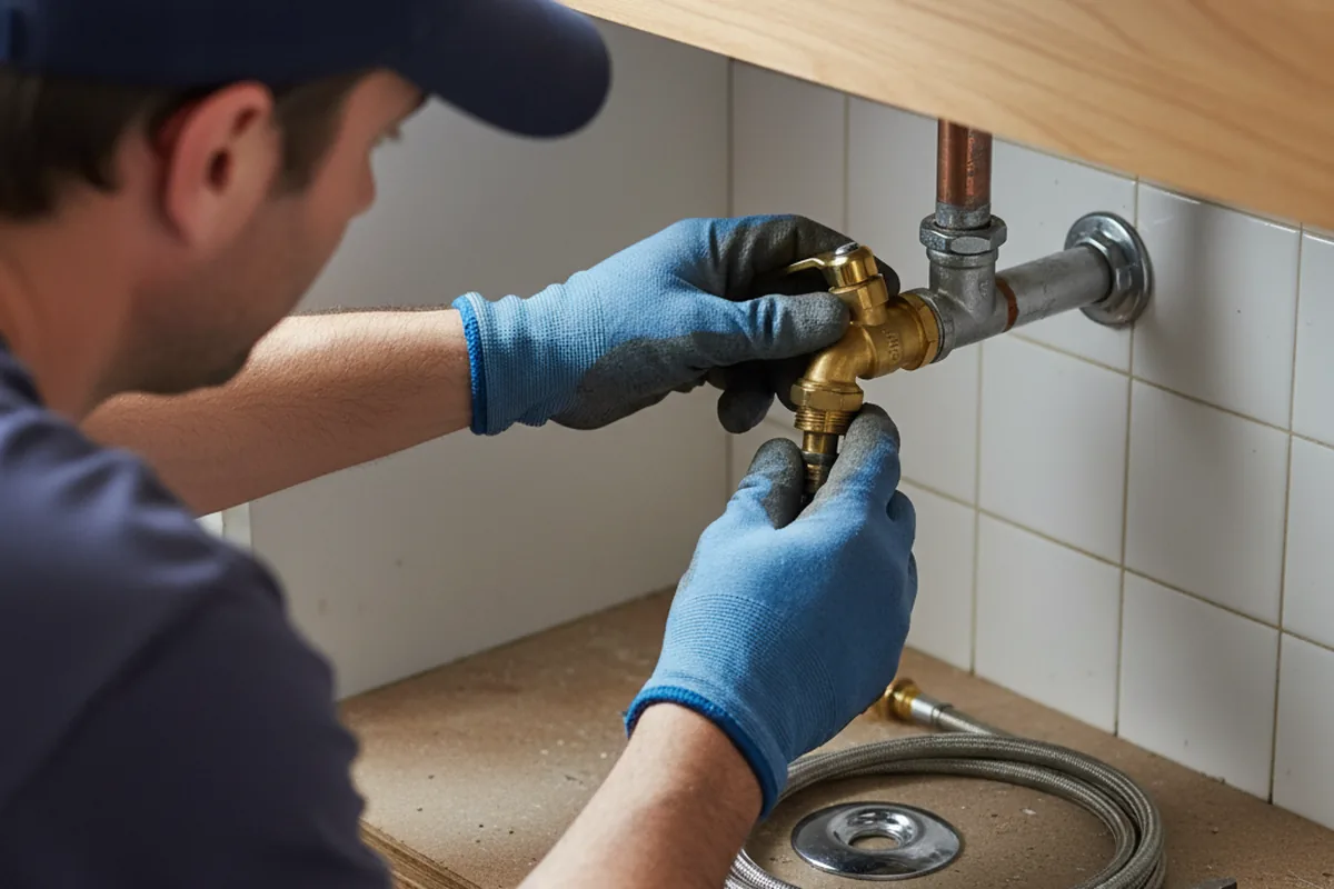 Shutoff valve and fitting work during Faucet and Fixture Repair in Duchesne